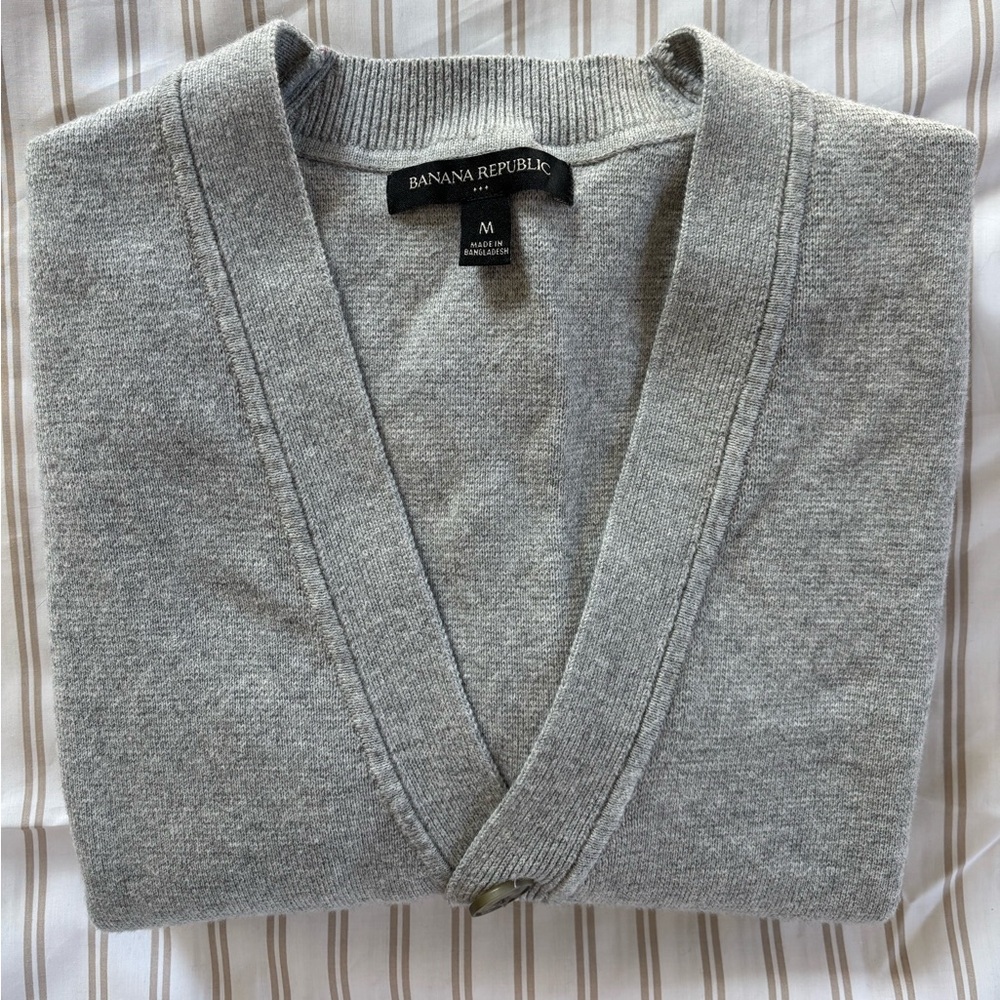 Banana Republic Light Gray Men's Cardigan